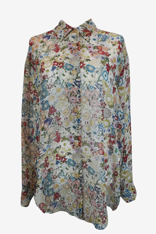 Khaite Floral Button Up sz s