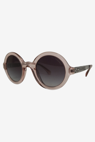 Chanel Pink Round Sunglasses - Designer sunglasses at The Find Luxury Resale - Vancouver, Canada