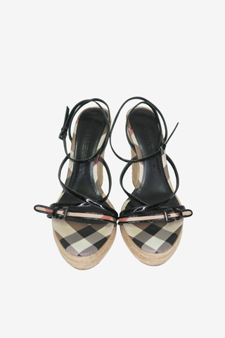 Burberry Wedge Sandals sz 38 - Designer heels at The Find Luxury Resale - Vancouver, Canada