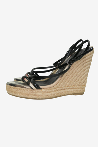 Burberry Wedge Sandals sz 38 - Designer heels at The Find Luxury Resale - Vancouver, Canada