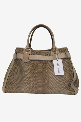 Gucci Double G Python Tote - Designer Handbags at The Find Luxury Resale - Vancouver, Canada