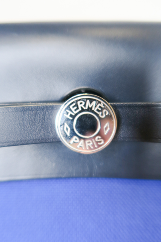 Hermès Blue Toile Herbag Zip 31 - Designer handbag at The Find Luxury Resale - Vancouver, Canada