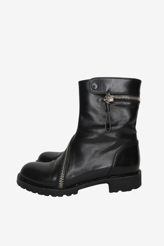 Alexander McQueen Leather Boots sz 38 - Designer boots at The Find Luxury Resale - Vancouver, Canada