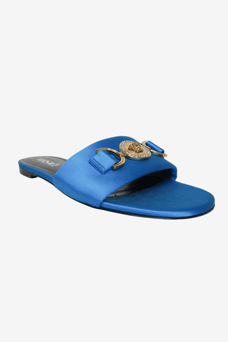 Versace Blue Satin Sandals sz 38