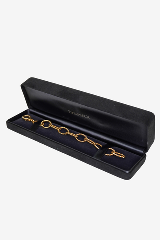 Tiffany & Co. Yellow Gold Oval Twist Link Bracelet