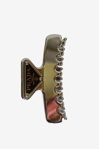 Prada Chrome Hair Clip - Designer Accessories at The Find Luxury Resale - Vancouver, Canada