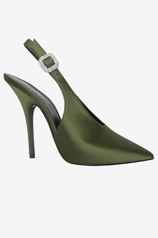 Saint Laurent Satin Pump sz 39.5 - Designer pumps at The Find Luxury Resale - Vancouver, Canada
