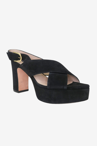 Stuart Weitzman Suede Sandals sz 7.5 - Designer sandals at The Find Luxury Resale - Vancouver, Canada