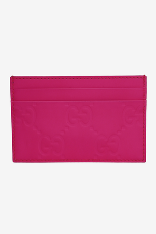 Gucci GG Neon Card Holder Pink