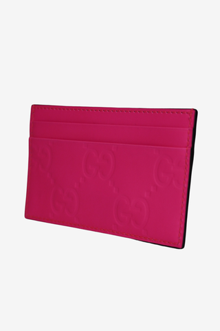 Gucci GG Neon Card Holder Pink