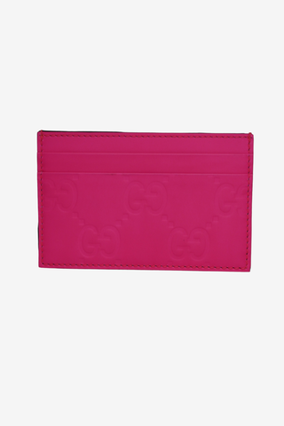 Gucci GG Neon Card Holder Pink