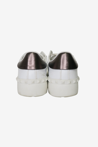 Valentino Rockstud Accents Leather Sneakers - Designer shoes at The Find Luxury Resale - Vancouver, Canada