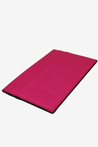 Gucci GG Neon Card Holder Pink