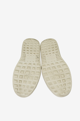Valentino Rockstud Accents Leather Sneakers - Designer shoes at The Find Luxury Resale - Vancouver, Canada