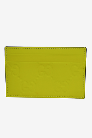 Gucci GG Neon Card Holder Yellow