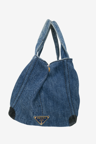 Prada Blue Denim Gardener's Bag - Designer handbag at The Find Luxury Resale - Vancouver, Canada