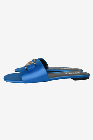 Versace Blue Satin Sandals sz 38
