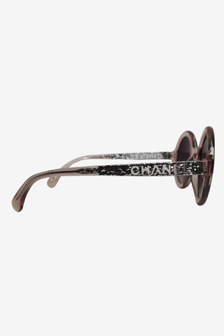 Chanel Pink Round Sunglasses - Designer sunglasses at The Find Luxury Resale - Vancouver, Canada