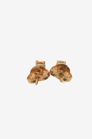 Tiffany & Co. 18k Rose Gold Diamond Solitaire Stud Earrings - Designer Earrings at The Find Luxury Resale - Vancouver, Canada