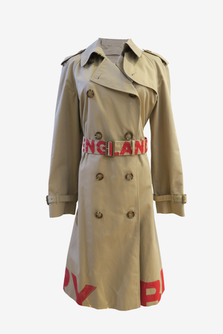 Burberry Logo Trench Coat Sz 8 - Designer Jackets at The Find Luxury Resale - Vancouver, Canada