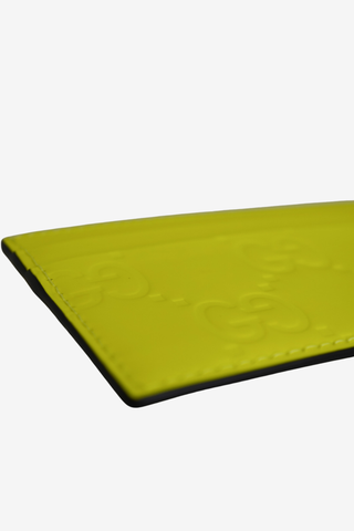 Gucci GG Neon Card Holder Yellow