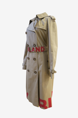 Burberry Logo Trench Coat Sz 8 - Designer Jackets at The Find Luxury Resale - Vancouver, Canada