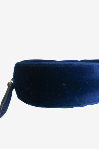 Gucci Blue Velvet Marmont Belt Bag