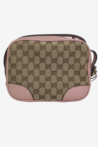 Gucci Bree GG Canvas Leather Crossbody Bag - Designer Handbags at The Find Luxury Resale - Vancouver, Canada