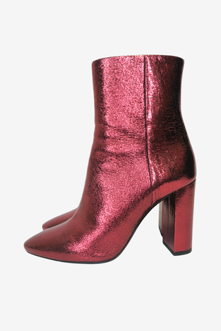 Saint Laurent Lou 95 Zip Bootie Sz 38 - Designer shoes at The Find Luxury Resale - Vancouver, Canada