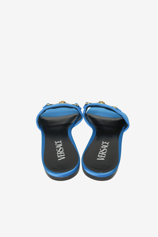 Versace Blue Satin Sandals sz 38