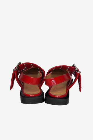 Ganni Buckle Ballerina Flats sz 38 - Designer Flats at The Find Luxury Resale - Vancouver, Canada
