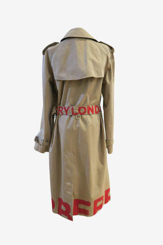 Burberry Logo Trench Coat Sz 8 - Designer Jackets at The Find Luxury Resale - Vancouver, Canada