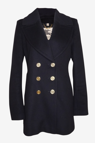 Burberry Navy Wool Coat sz 6 - Designer Jackets at The Find Luxury Resale - Vancouver, Canada
