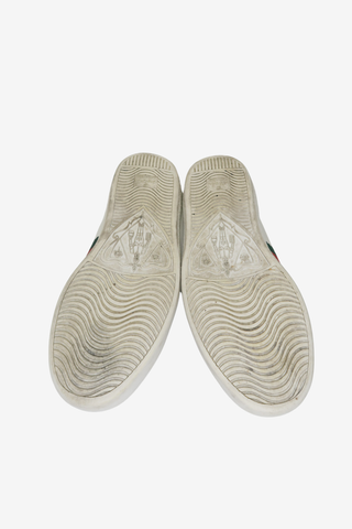 Gucci Web Accent Leather Sneakers sz 37 - Designer sneakers at The Find Luxury Resale - Vancouver, Canada