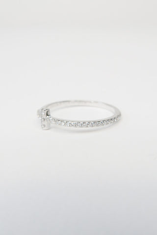 Tiffany & Co. 18K Diamond Wire Band Ring