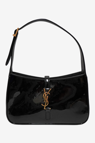 Saint Laurent Le 5 a 7 Patent Shoulder Bag - Designer handbag at The Find Luxury Resale - Vancouver, Canada