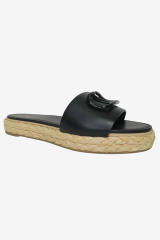 Valentino VLogo Espadrille Slides sz 38 - Designer shoes at The Find Luxury Resale - Vancouver, Canada