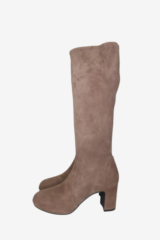 Stuart Weitzman Brown Suede Boots sz 9 - Designer shoes at The Find Luxury Resale - Vancouver, Canada
