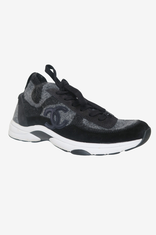 Chanel Interlocking CC Logo Wool Sneakers sz 40 - Designer Sneakers at The Find Luxury Resale - Vancouver, Canada