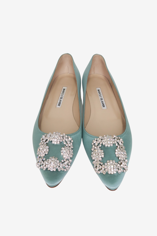 Manolo Blahnik Hangisi Flats sz 37 - Designer pumps at The Find Luxury Resale - Vancouver, Canada
