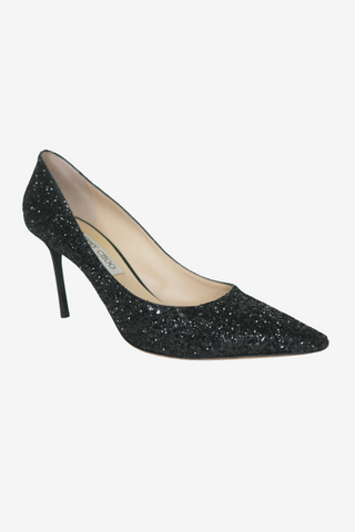 Jimmy Choo Glitter Glitter Accents Pumps sz 41 - Designer shoes at The Find Luxury Resale - Vancouver, Canada