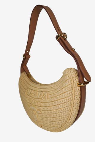 Prada Arque Crochet Shoulder Bag - Designer handbag at The Find Luxury Resale - Vancouver, Canada