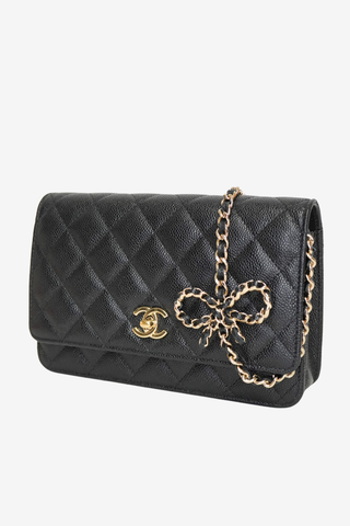 Chanel Turnlock CC Bow Wallet On Chain