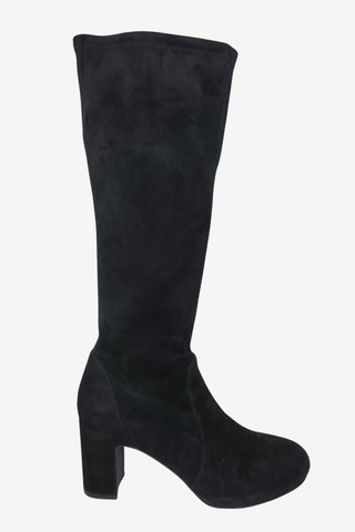 Stuart Weitzman Black Suede Boots sz 9.5 - Designer shoes at The Find Luxury Resale - Vancouver, Canada