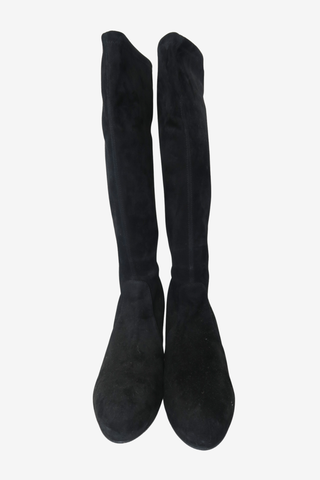 Stuart Weitzman Black Suede Boots sz 9.5 - Designer shoes at The Find Luxury Resale - Vancouver, Canada