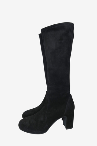 Stuart Weitzman Black Suede Boots sz 9.5 - Designer shoes at The Find Luxury Resale - Vancouver, Canada