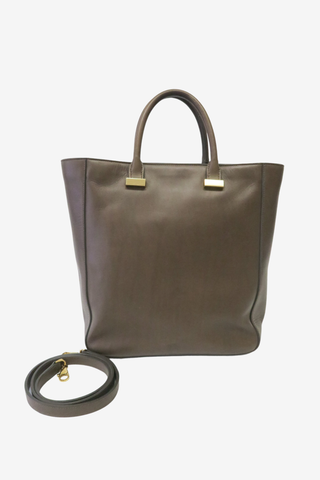 The Row Leather Tall Day Luxe Tote - Designer Handbags at The Find Luxury Resale - Vancouver, Canada