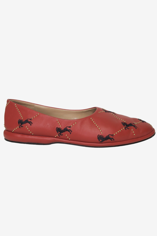 Chloe Horse Embroidery Ballet Flats sz 37.5 - Designer Flats at The Find Luxury Resale - Vancouver, Canada
