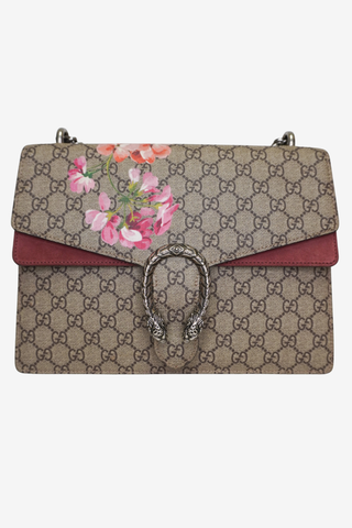 Gucci Medium GG Supreme Blooms Dionysus Shoulder Bag - Designer Crossbody at The Find Luxury Resale - Vancouver, Canada