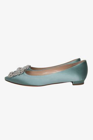 Manolo Blahnik Hangisi Flats sz 37 - Designer pumps at The Find Luxury Resale - Vancouver, Canada